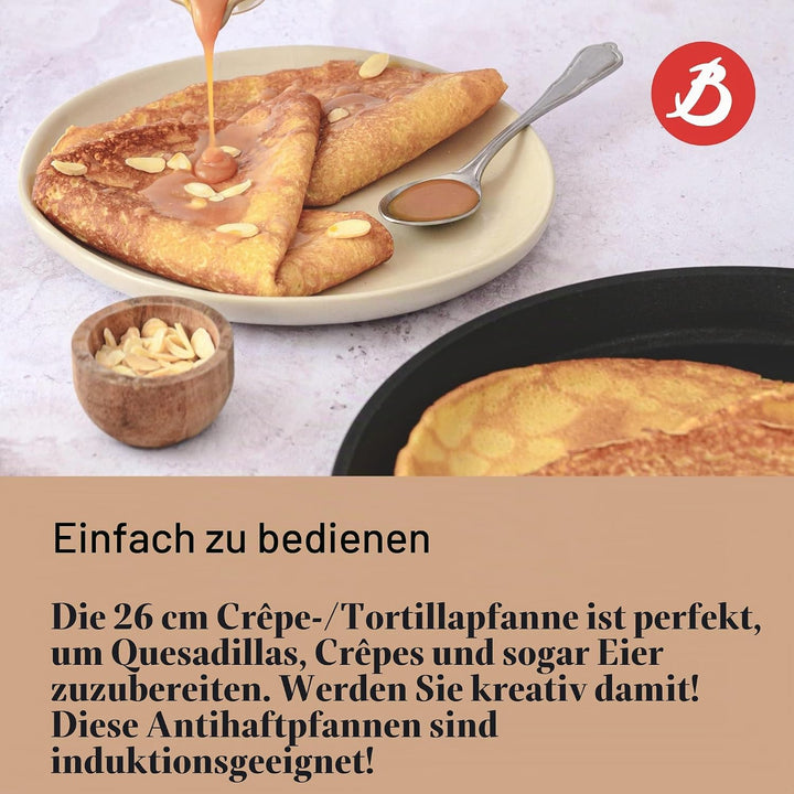 de Buyer Antihaft Crepespfanne CHOC Resto 26 cm 8485.26 26 cm Einzigartig, 26 cm Einzigartig