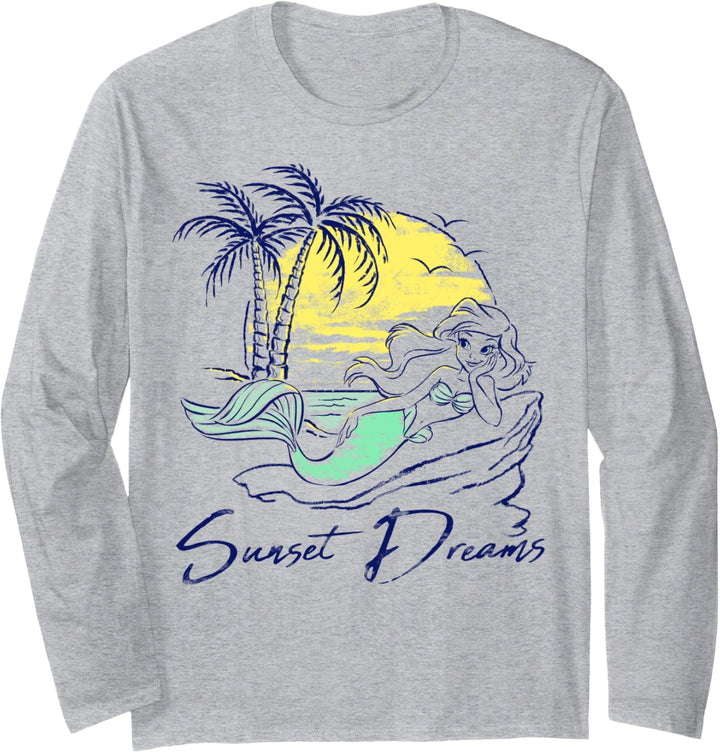 Disney Princess Ariel Sunset Dreams Sketch Langarmshirt