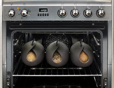 Lékué-Set, Brotbackschale, braun, 28 x 23 x 13 cm + Löffel Set Brotbackschale + Löffel, Set Brotback