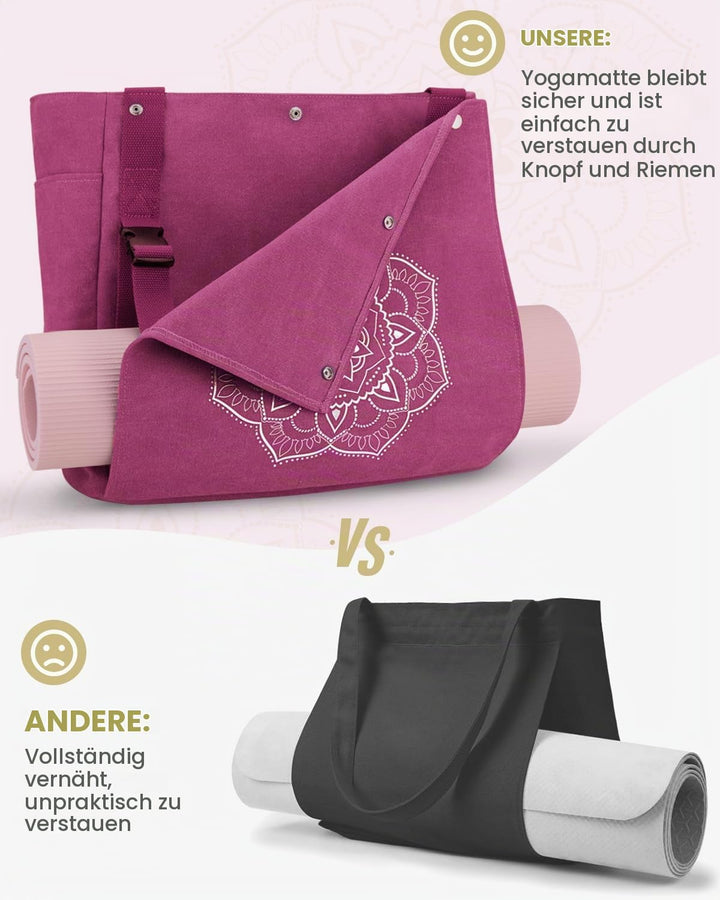Gonex Yogatasche, Yogamatte Tasche mit Mehreren Taschen für Damen und Herren, Canvas wasserdichte To