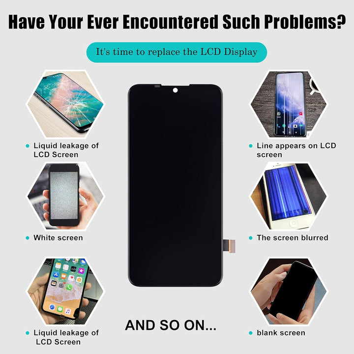 SwarKing AMOLED kompatibel mit Motorola One Zoom LCD Display Touch Screen Digitizer (Schwarz ohne Ra