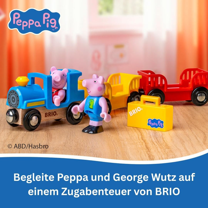 BRIO - Peppa Wutz Zug - Spielzeug-Eisenbahn zur beliebten Kleinkindserie Peppa Wutz - ab 3 Jahren -