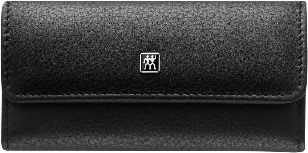 ZWILLING Maniküre Set, Pediküre Kit aus Rindleder 4-teilig mit Nagelknipser, Premium, Schwarz