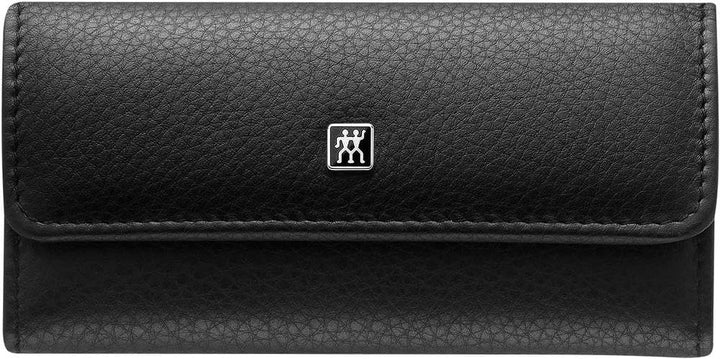 ZWILLING Maniküre Set, Pediküre Kit aus Rindleder 4-teilig mit Nagelknipser, Premium, Schwarz