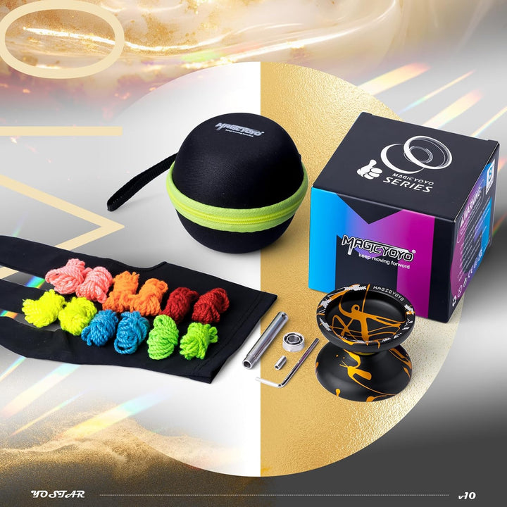 YOSTAR Yoyo Profi V10, Trick JoJo mit Leerlauf und Kugellager, Jo Jo für Kinder und Erwachsene, Resp