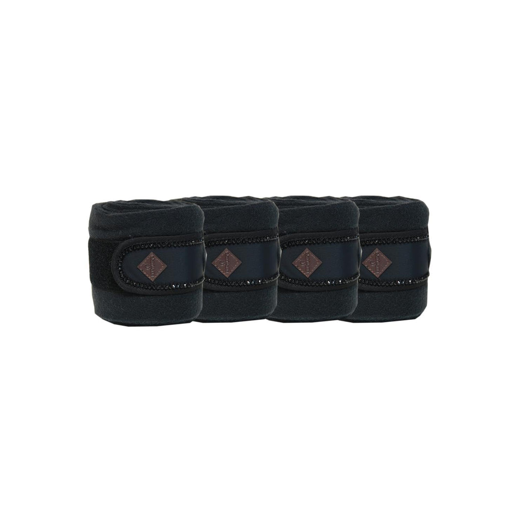 Kentucky Horsewear Polarfleece Pearls Bandagen, Farbe:schwarz, schwarz