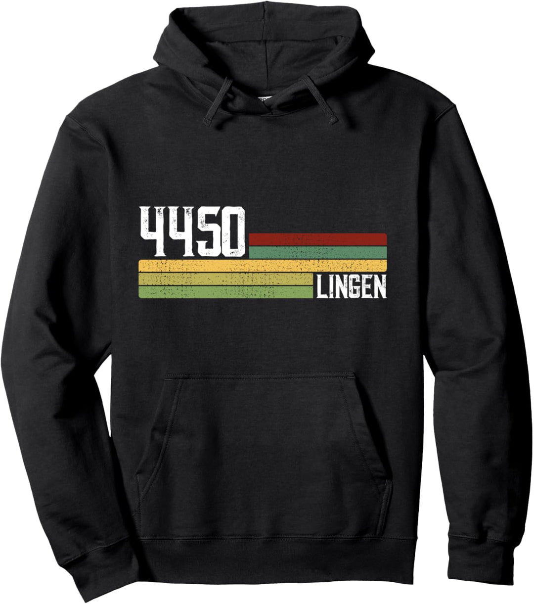 4450 Lingen Retro Alte PLZ Vintage Schild Pullover Hoodie