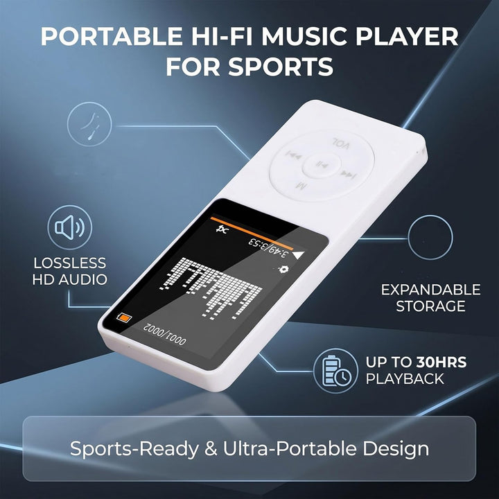 Bewinner Bluetooth-MP3-Player, Weiss WHITE, WHITE