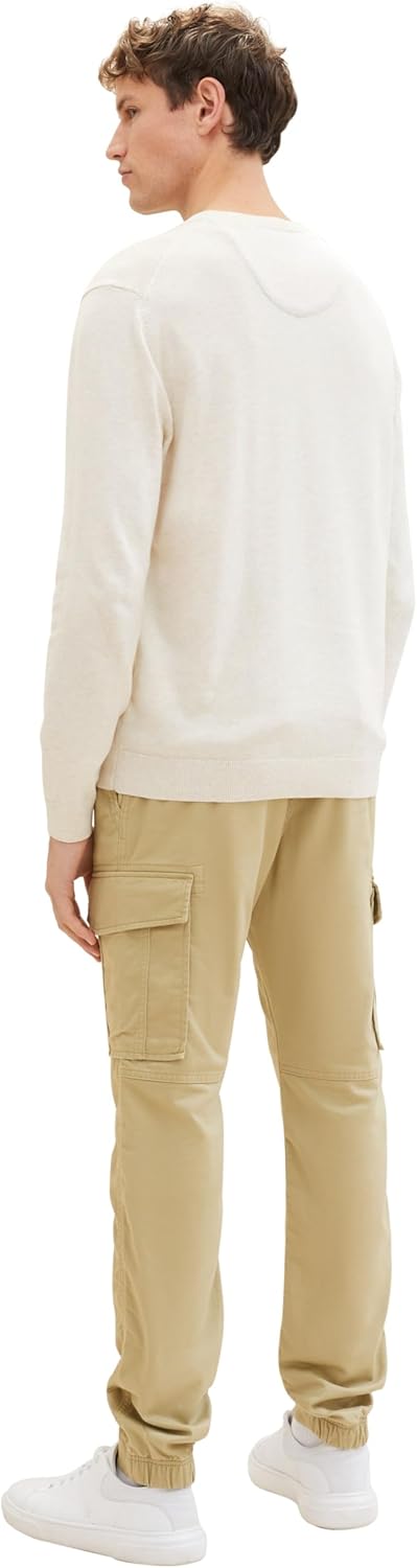 TOM TAILOR Herren Regular Fit Cargo Hose mit Stretch XXL 19726 - Olive Grey, XXL 19726 - Olive Grey
