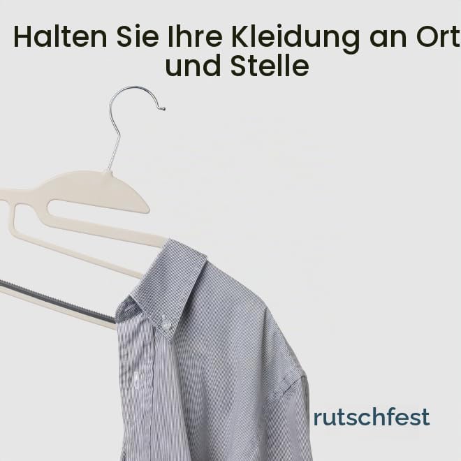 OGIVO Kunststoff Kleiderbügel – 50 er Set - rutschfest Bügel für Ihren Garderobe - kleine Stange für