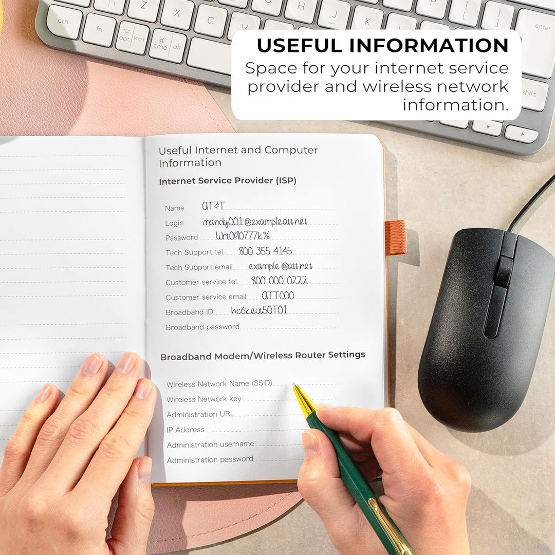 Clever Fox Passwortbuch mit Registerkarten - Adress- und Passwort-Organisationsbuch mit alphabetisch