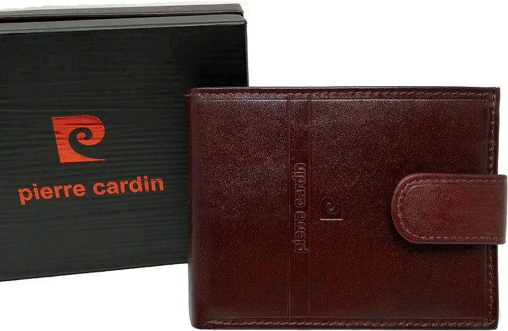 Pierre Cardin Geldbörse für Herren, echtes Leder, Slim, Herren, kleines dünnes Rfid, Geschenk, Brief