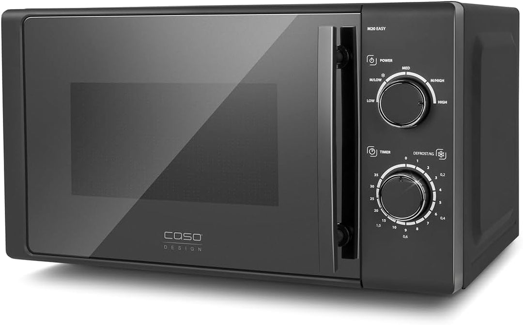 CASO | M20 EASY Mikrowelle | einfache Bedienung, 20 L Garraum, 700 Watt Leistung, Drehteller Ø 25,5c