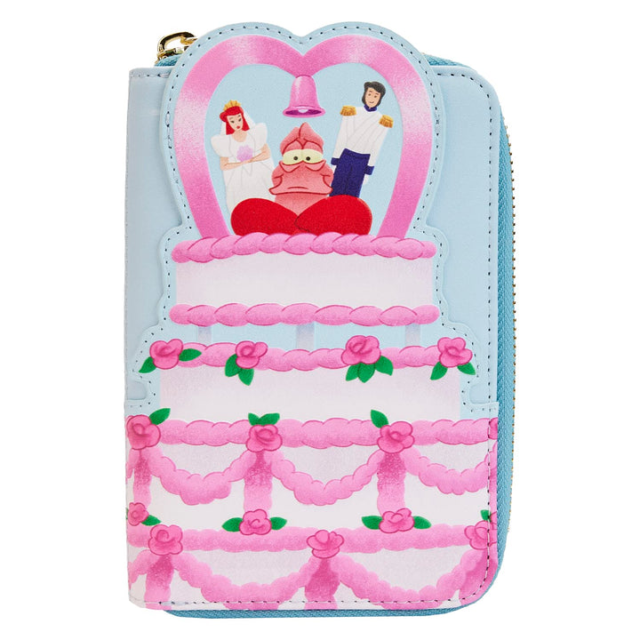Loungefly Disney Purse Little Mermaid Wedding Cake Nue offiziell Blau Zip Around One Size Standard,