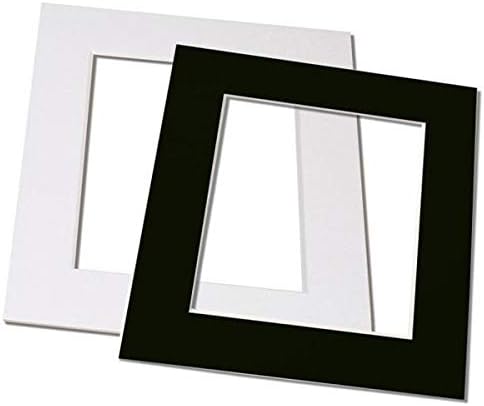 PHOTOLINI Passepartout 40x50 aussen für 30x40 innen, säurefrei 1,5 mm Passepartout Karton Schwarz, a