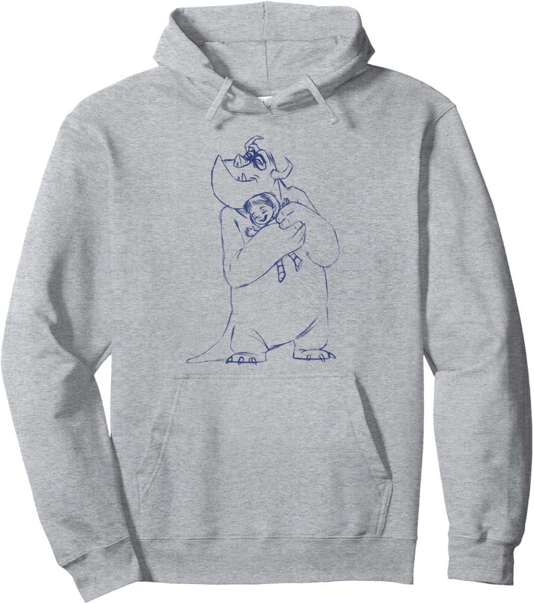 Disney Pixar Monsters Inc. Sully And Boo Hugging Sketch Pullover Hoodie