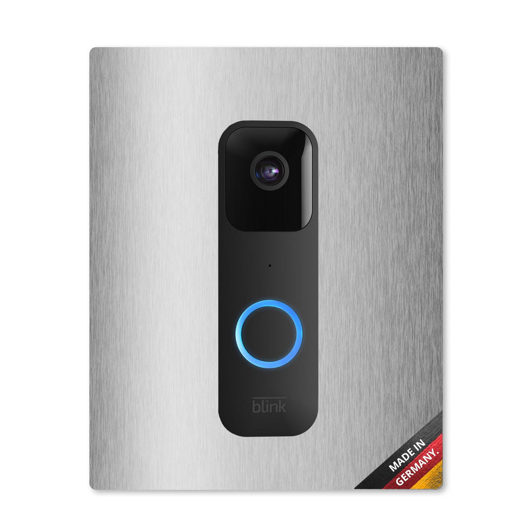iSecur Blende passend für Blink Akku-Videotürklingel aus Edelstahl I Video-Doorbell I Klingelschild