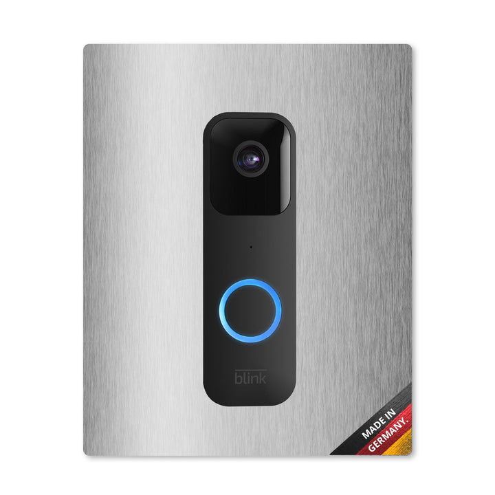 iSecur Blende passend für Blink Akku-Videotürklingel aus Edelstahl I Video-Doorbell I Klingelschild