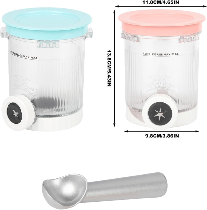 4er-Ninja Creami Swirl - Pack Behälter für Ninja Creami Swirl Pints und Deckel, Eisbehälter Ko