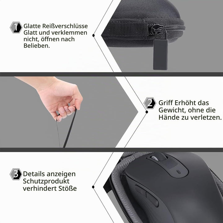 co2CREA case Harte reiseschutzhülle Etui Tasche für Logitech Signature M650 Kabellose Maus, Nur Tasc