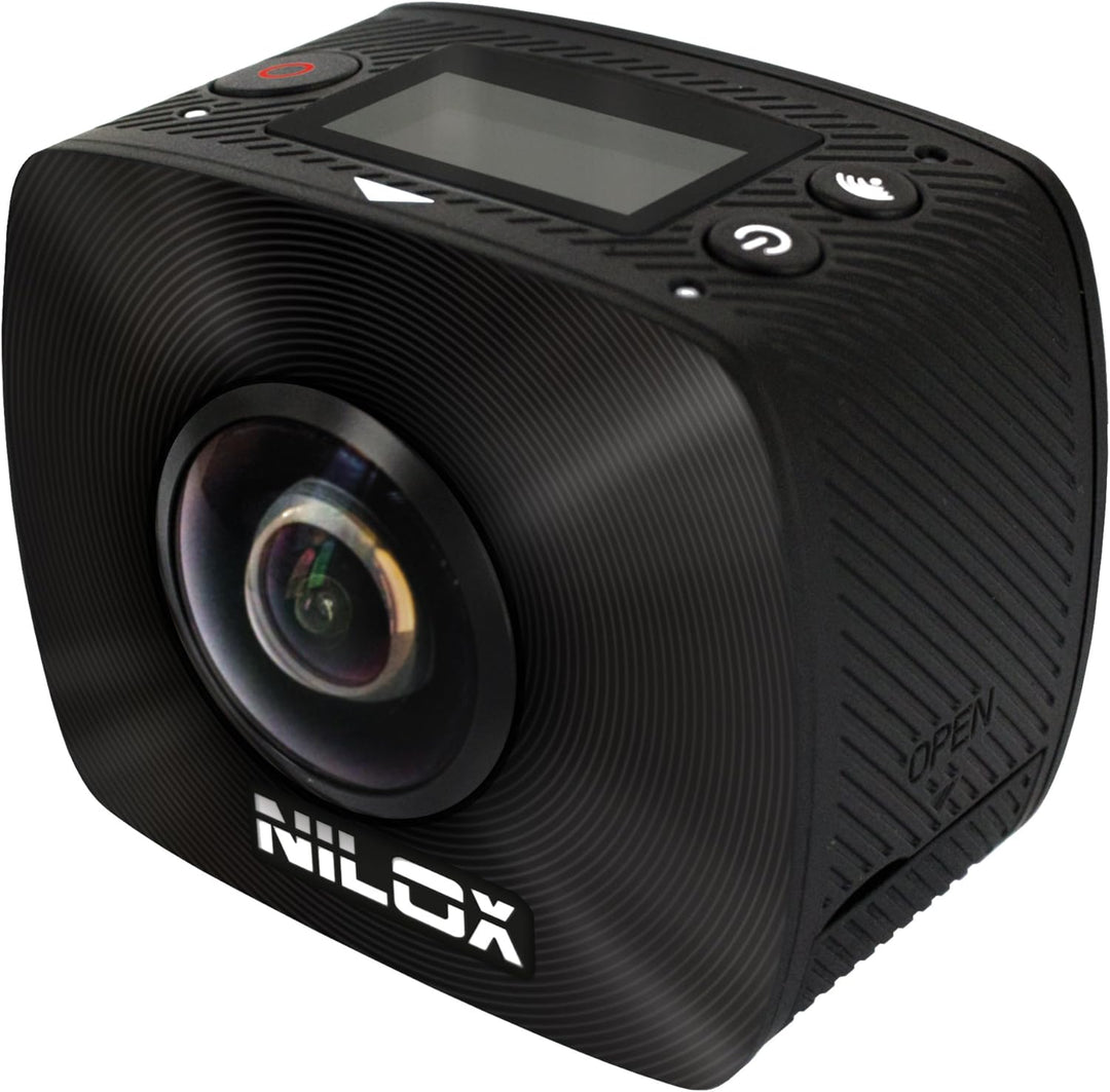 Nilox, Action Cam EVO 360, Full HD 1920x960p, 30fps, 4.5MP, 360° Aufnahme, Schwarz