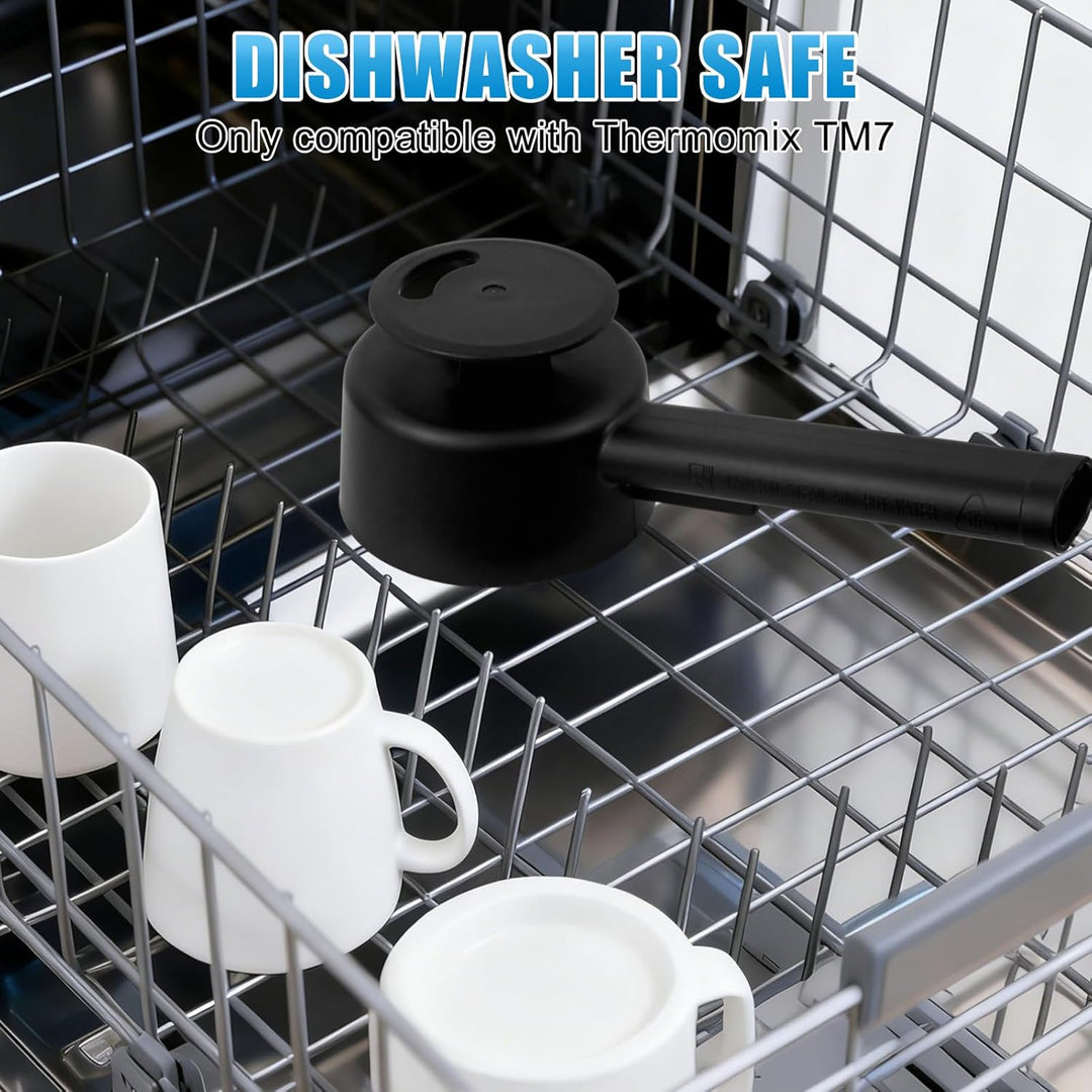 Dampfumleiter kompatibel mit Thermomix TM7 zubehör | 360° Drehbarer Dampfkamin mit Überlaufschutz |
