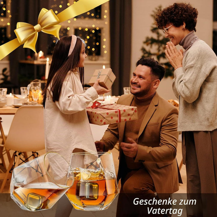 Diamond Whisky Glasses 6er-Set Gekipptes Scotchglas 300 Ml Whiskyglas Moderner Look Für Männer Fraue