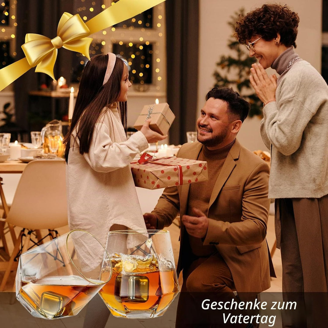 Diamond Whisky Glasses 6er-Set Gekipptes Scotchglas 300 Ml Whiskyglas Moderner Look Für Männer Fraue