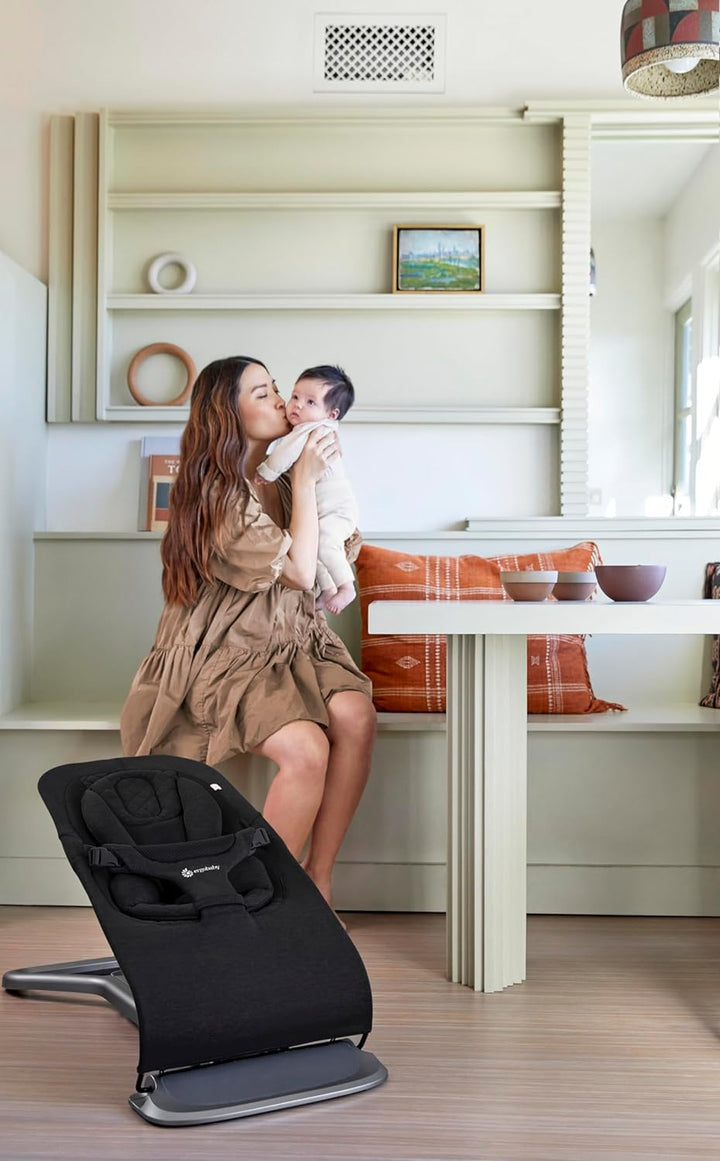 Ergobaby 3-in-1 Evolve Bouncer, Ergonomische Babywippe für Neugeborene ab Geburt bis zum Kleinkind,