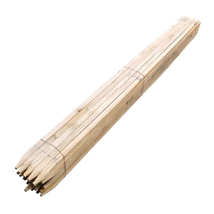 Hartholzpfähle | 10 Stück | 200 cm | Ø 25 x 25mm | angespitzte Pflanzstäbe aus Eiche, 10