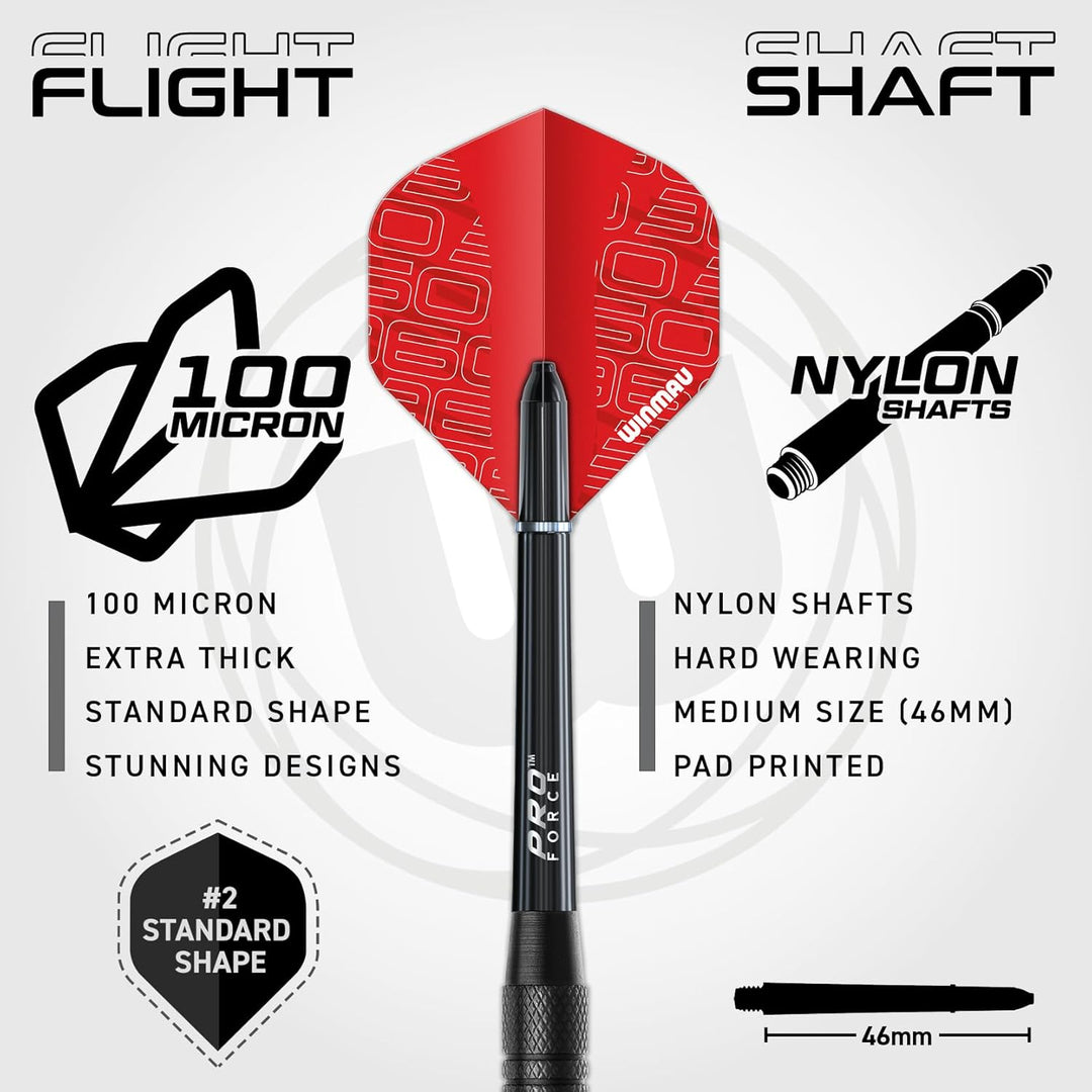 WINMAU Dartscheibe - Blade 6 | Blade 360 Dartscheibe - Triple Core Carbon Serie - Professionelle PDC