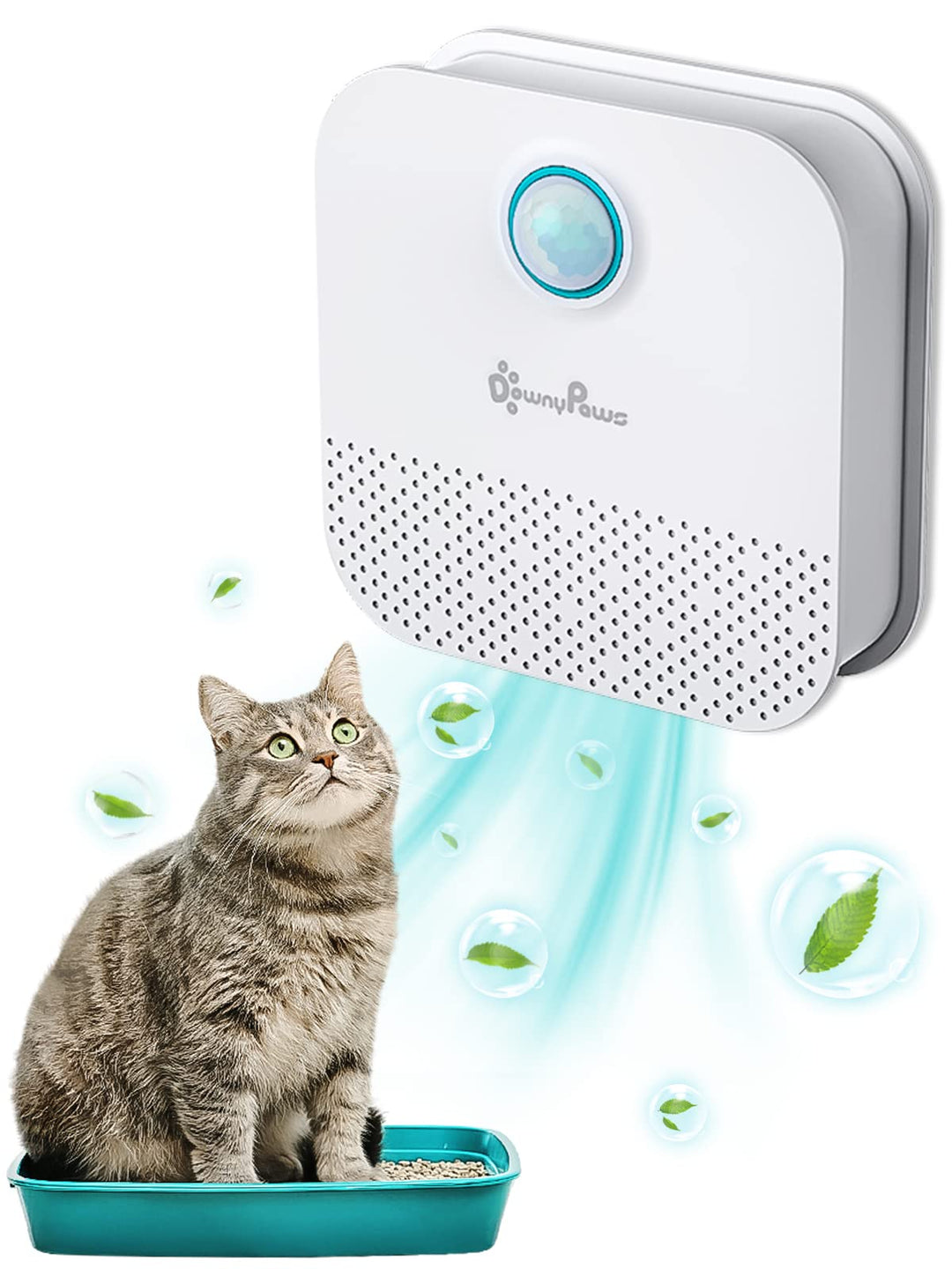 DownyPaws Katzenstreu-Geruchsbeseitiger, Katzentoiletten-Desodorierer für alle Arten von Katzentoile