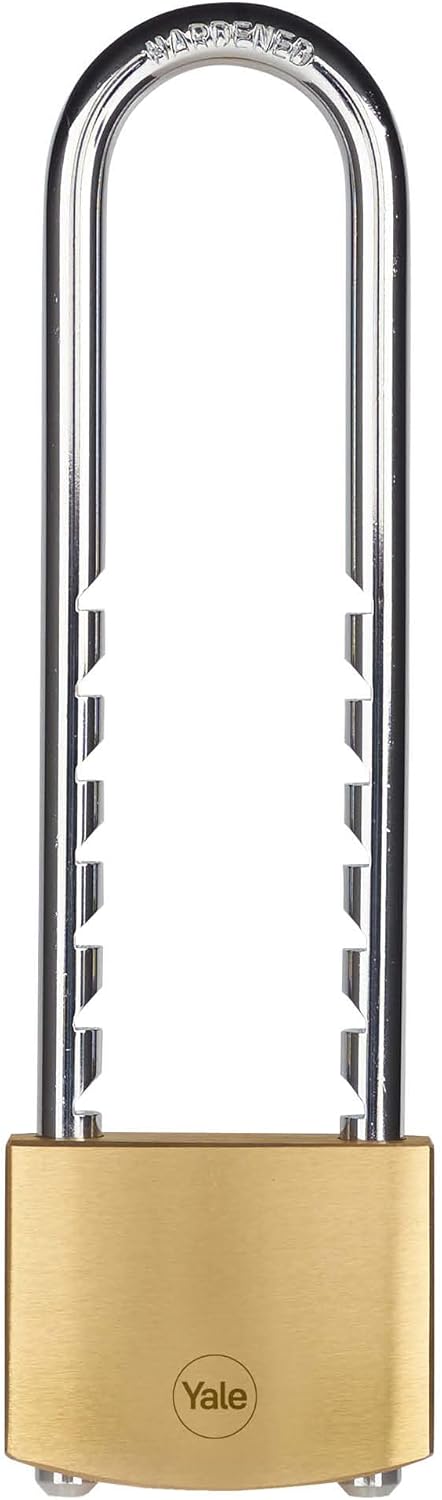 Yale - Y110B/50/155/1 Standardsicherheit 50 mm Messing Vorhängeschloss, Einstellbarer & abnehmbarer,