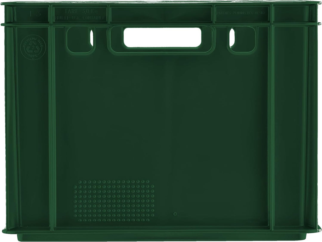 BURI Fleischerkiste 2x Metzgerkiste 60x40x30cm Lagerkiste E3 hoch | Extrem robuste Stapelkiste | Fle
