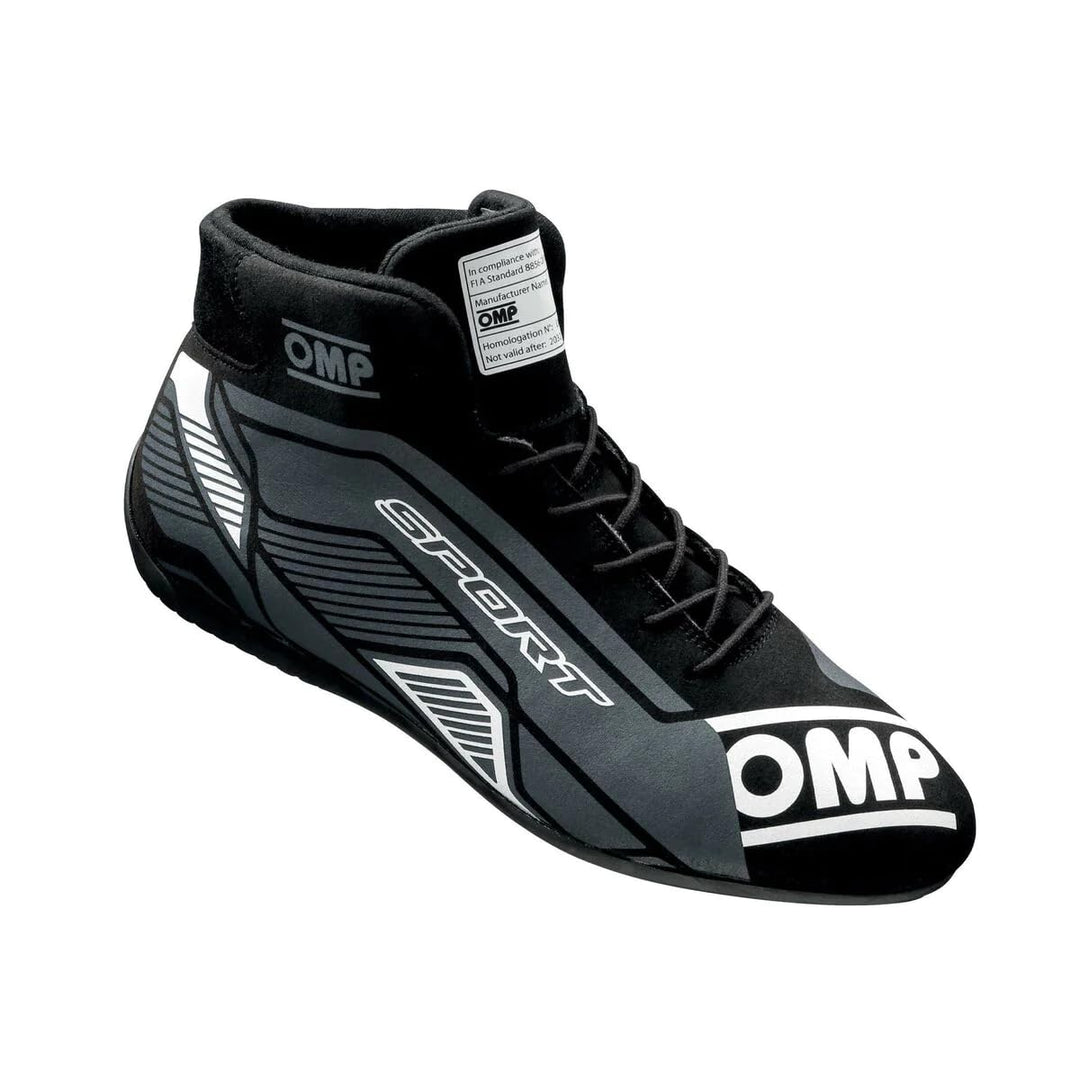 OMP Unisex Sport Stiefel My2022 Schwarz/Weiss, Grösse 45 EU Fia 8856-2018 Bootsschuh, Standard