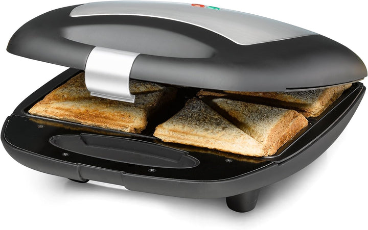 ROMMELSBACHER Sandwich Maker ST 1410 - für 4 Sandwiches, 2-Lagen Antihaftbeschichtung, schnelles Auf