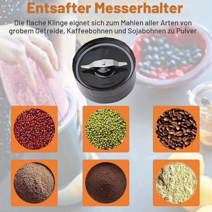 Ersatzteil für Magic Bullet Blender,Kreuz- und Flache Klingen mit Gummidichtungen, Ersatzteile für M
