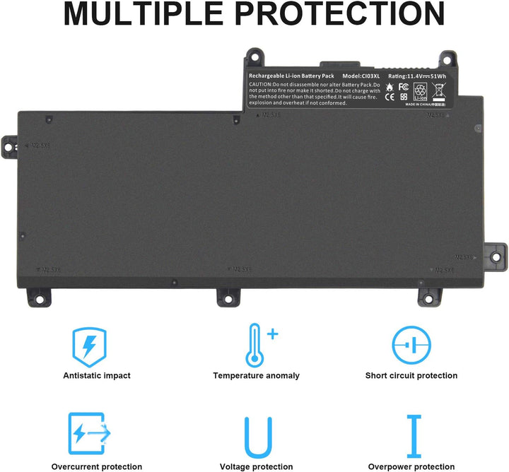 ASUNCELL 51Wh CI03 CI03XL Akku für HP ProBook 640 650 645 655 G2 G3 T7B31AA CI03048XL CIO3 CIO3XL HS