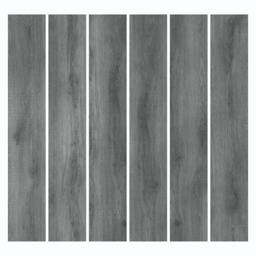 MULGREAT Vinylboden selbstklebend 5,02 m² – Wasserdichter Laminatboden in Dunkelgrau, 36 Fliesen (15