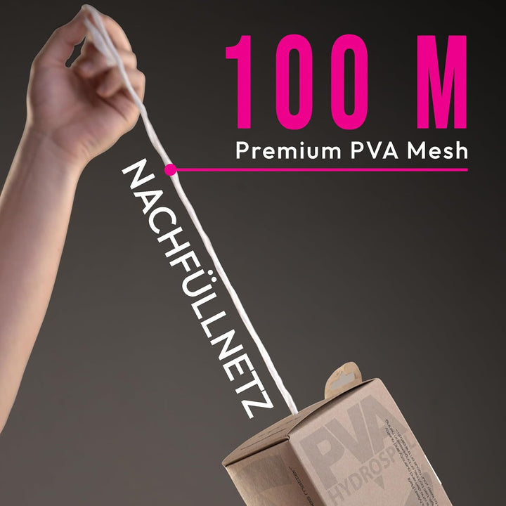 PVA Mesh Nachfüllnetz, PVA Netz Ersatzteile fürs Karpfenangeln, wasserlösliches Karpfen Zubehör, Grö