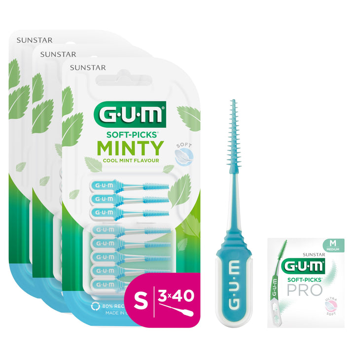 GUM SOFT-PICKS MINTY Interdentalreiniger | Erfrischender Minzgeschmack | Zahnreinigung und Zahnbelag