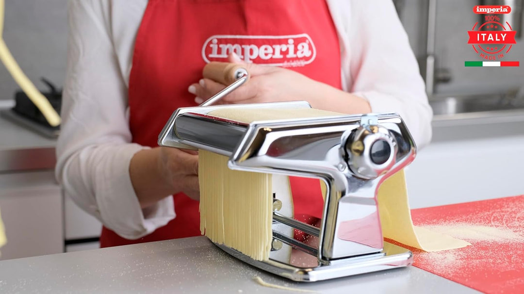 Imperia Titania. Nudelmaschine. 100% Made in Italy. Frische Nudelmaschine aus Stahl. Manueller Quers