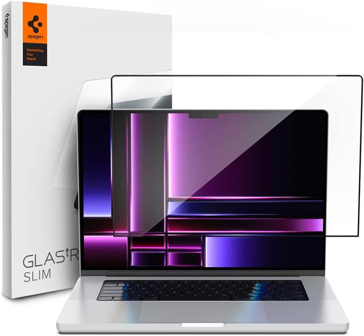 Spigen Glas.tR Slim Displayschutz für MacBook Pro 16 Zoll (ab 2021, M3 / M3 Pro / M3 Max / M2 Pro /