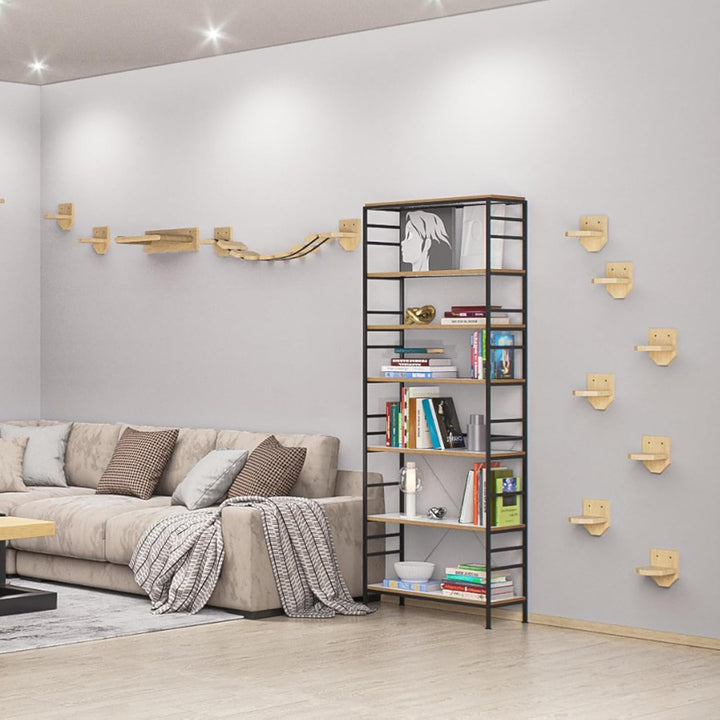Katzenliege Kletterwand Wandmontage Katzenmöbel Klettern Katzenwand Katzentreppe Katzenstufen Set ge