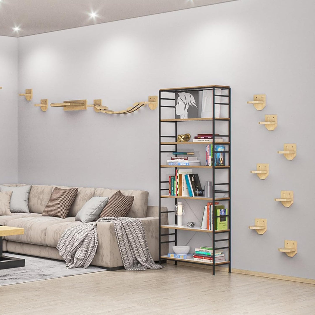 Katzenregal Kletterwand Wandmontage Katzenmöbel Katzenstufen Katzenbett 3 Stufen (10799), 10799