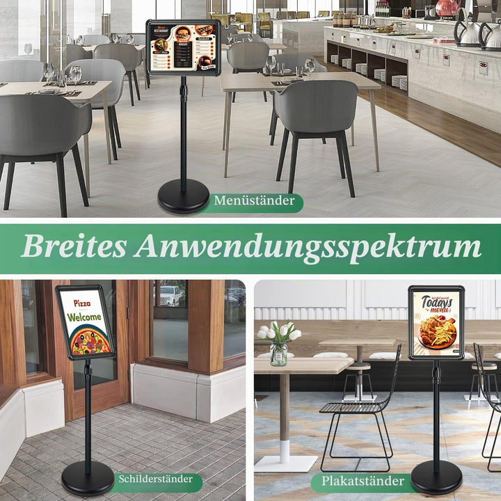 Mutualsign 2 Packungen A4-Schilderhalter Ständer Display Poster Ständer Werbung Schnapprahmen Schild
