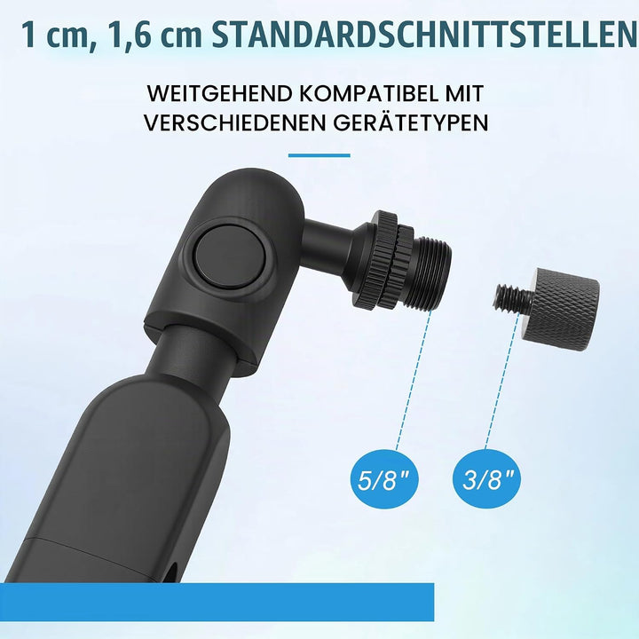 uyoyous Mikrofon Arm Verstellbarer 360° Aluminium Mikrofonständer für 3/8" 5/8" Adapte Mikrofon Halt
