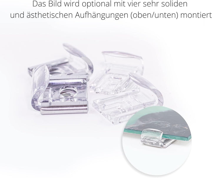 Glasbild Wald im Nebel Natur grün Landschaft 125x50 cm Modern Glasbilder Wohnzimmer Schlafzimmer Bad