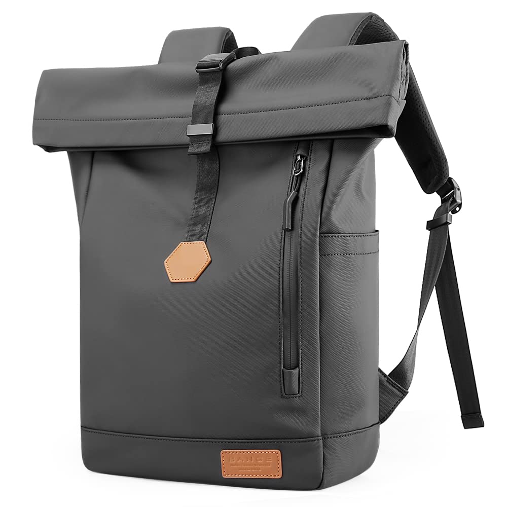 BANGE Rolltop-Rucksack Grosse Kapazität Casual Rucksack Laptop Rucksack Quadratische Reiten Wasserdi