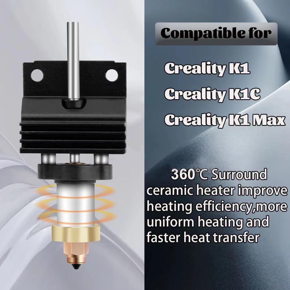 für Creality K1 Hotend Kit K1 Max 3D Drucker Extruder K1C Hot End Kit mit All in One Kupfer Titan Qu